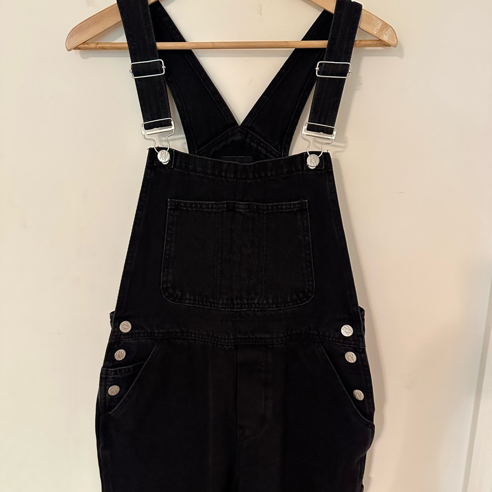 Reclaimed Vintage Charcoal Denim Overalls